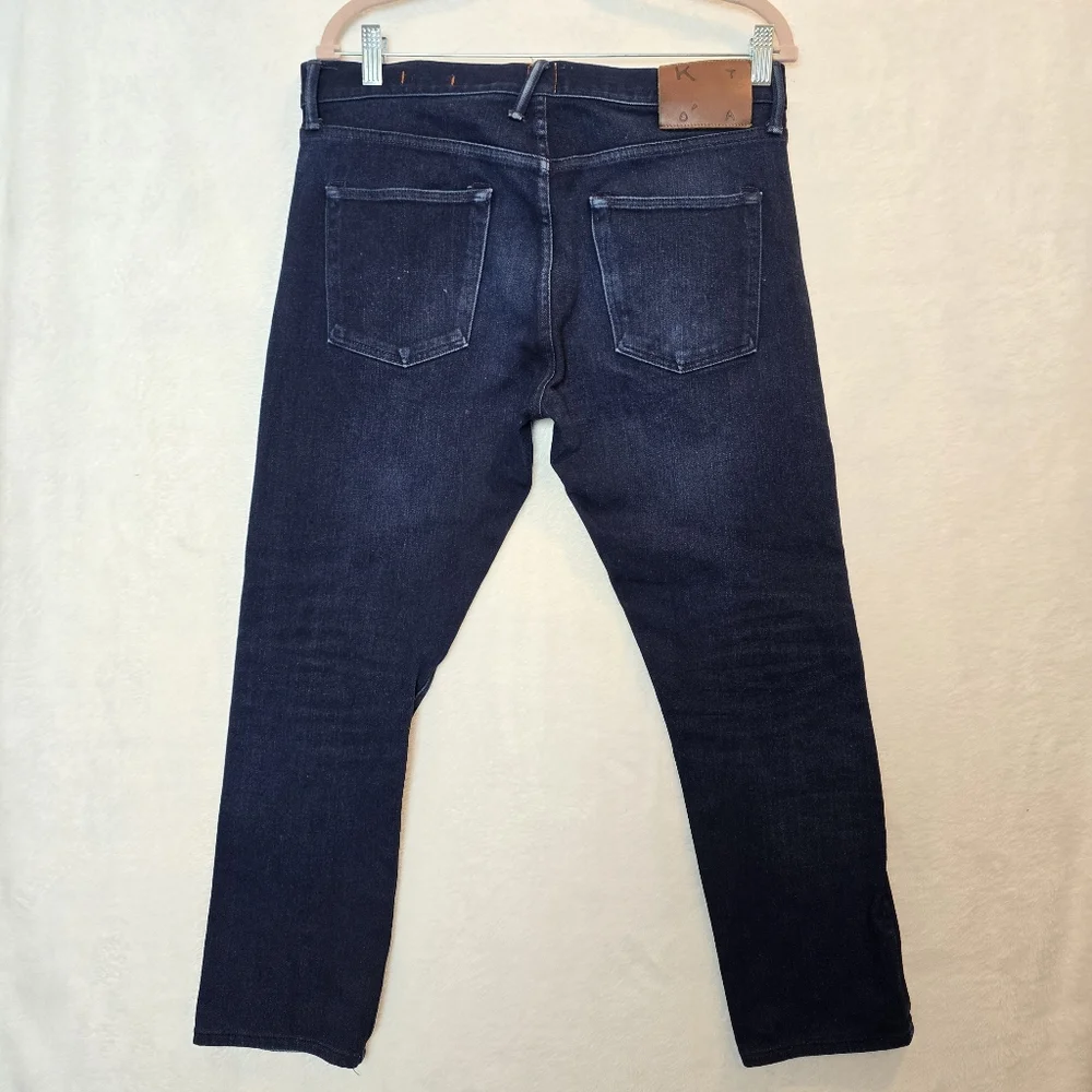 Hiroshi Kato Japanese Raw Selvedge The Scissors Slim Tapered In Blue Black 33